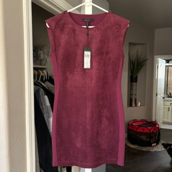 BCBG Karlee Faux Suede Sleeveless Mini Dress - Picture 1 of 5